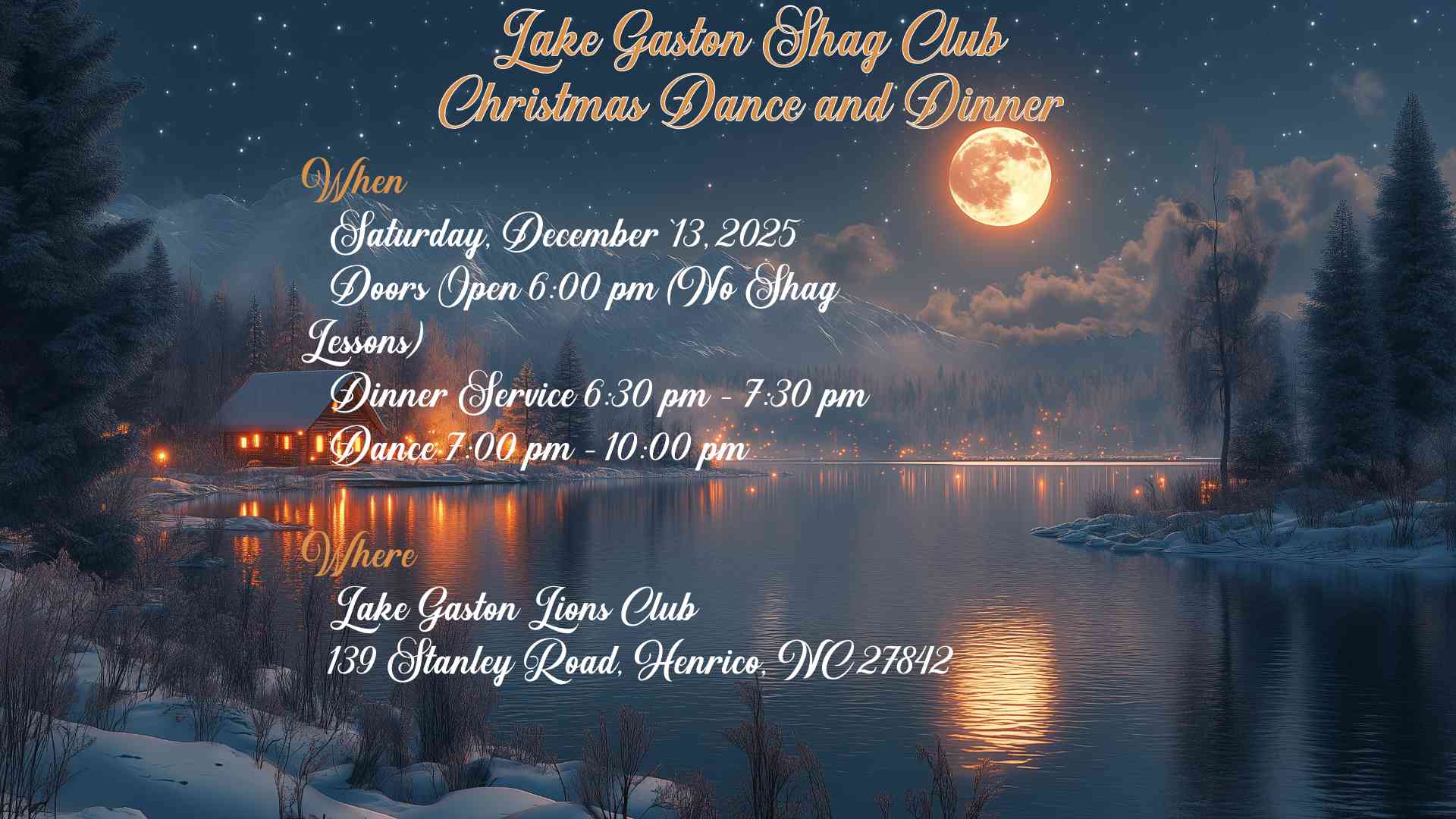 Lake Gaston Shag Club<br />
2025 Christmas Celebration