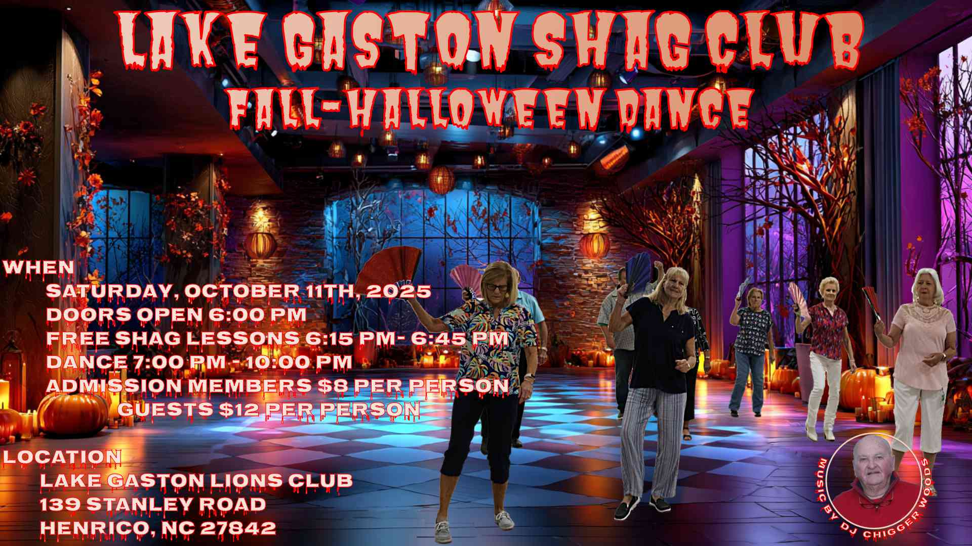 Lake Gaston Shag Club 2025 Halloween Dance