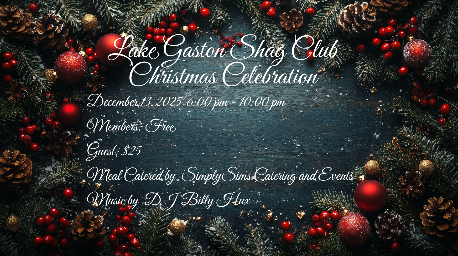 2024 LGLC Xmas Save The Date Lake Gaston Shag Club