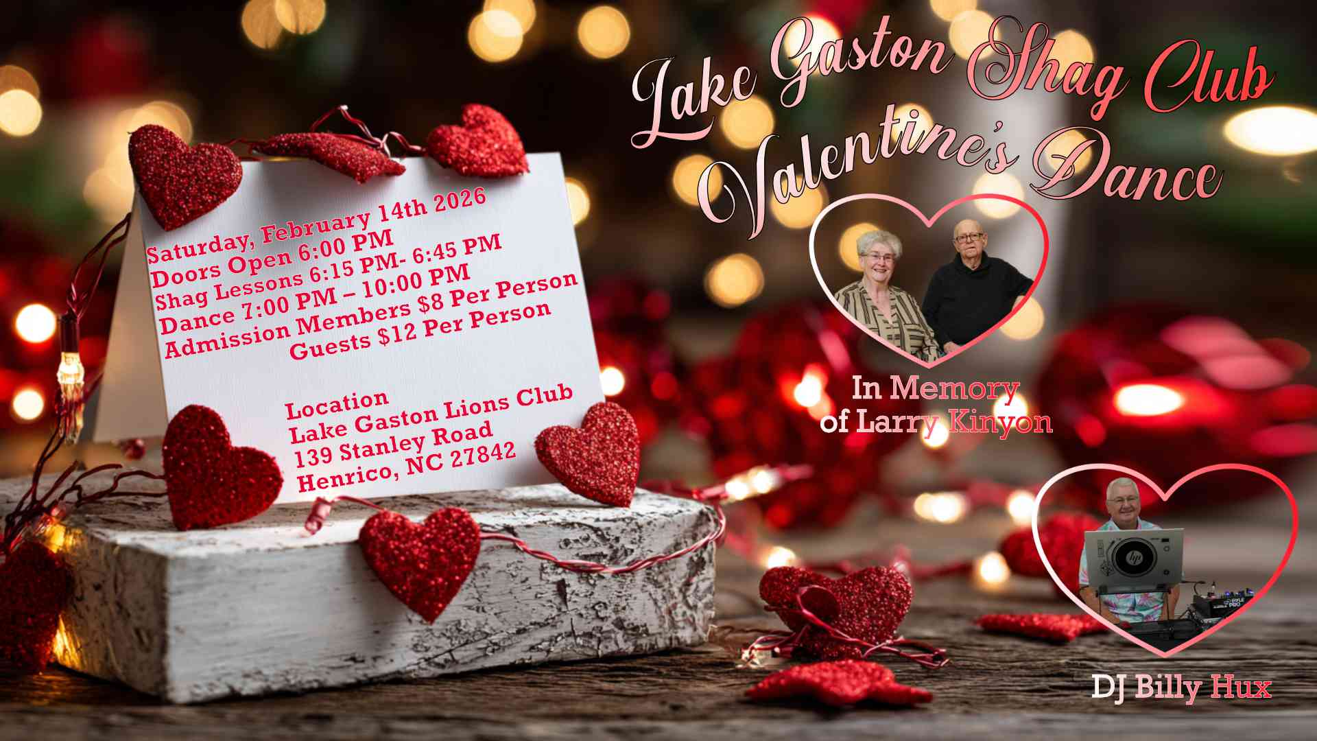 Lake Gaston Shag Club 2026 Valentines Dance