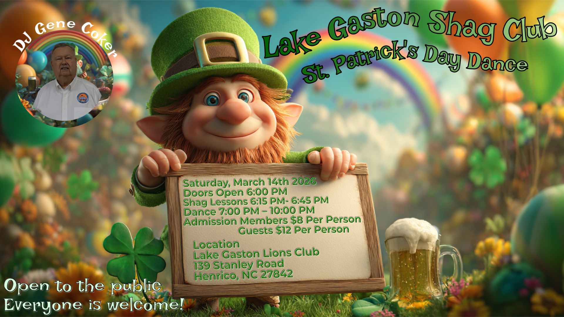 Lake Gaston Shag Club St. Patricks Day Dance