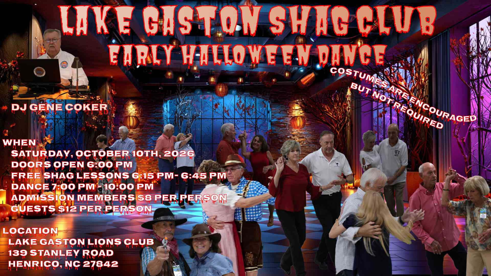 Lake Gaston Shag Club Halloween Dance